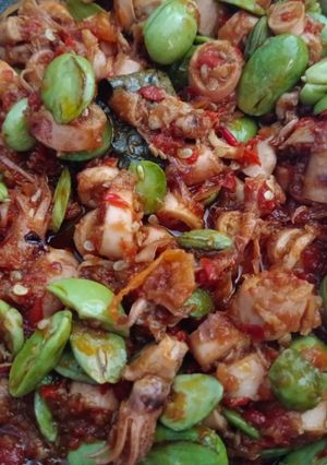 Foto resep Sambal cumi asin pete