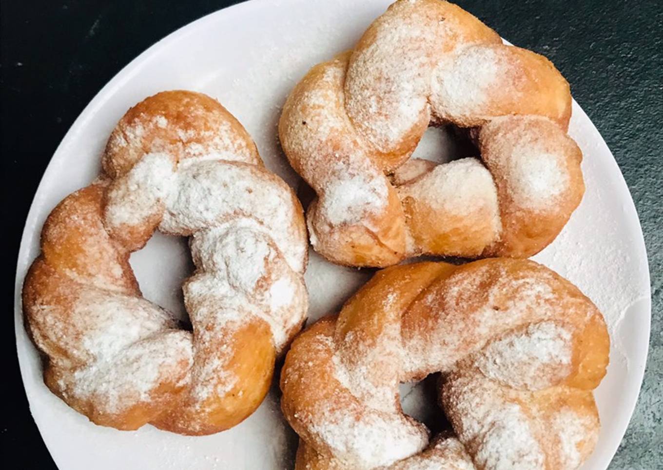 Sweet Potato Korean twisted donut (donat ubi)