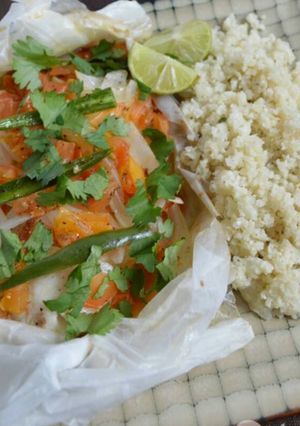 Una foto de Pescado empapelado fácil