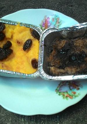 Foto resep Puding Roti Rasa Original dan Cokelat
