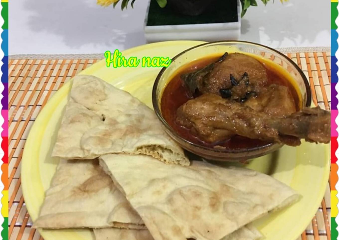 Chicken Qorma With Nan.
