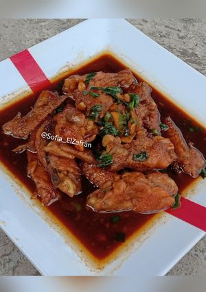 Foto resep Ayam goreng masak madu pedas