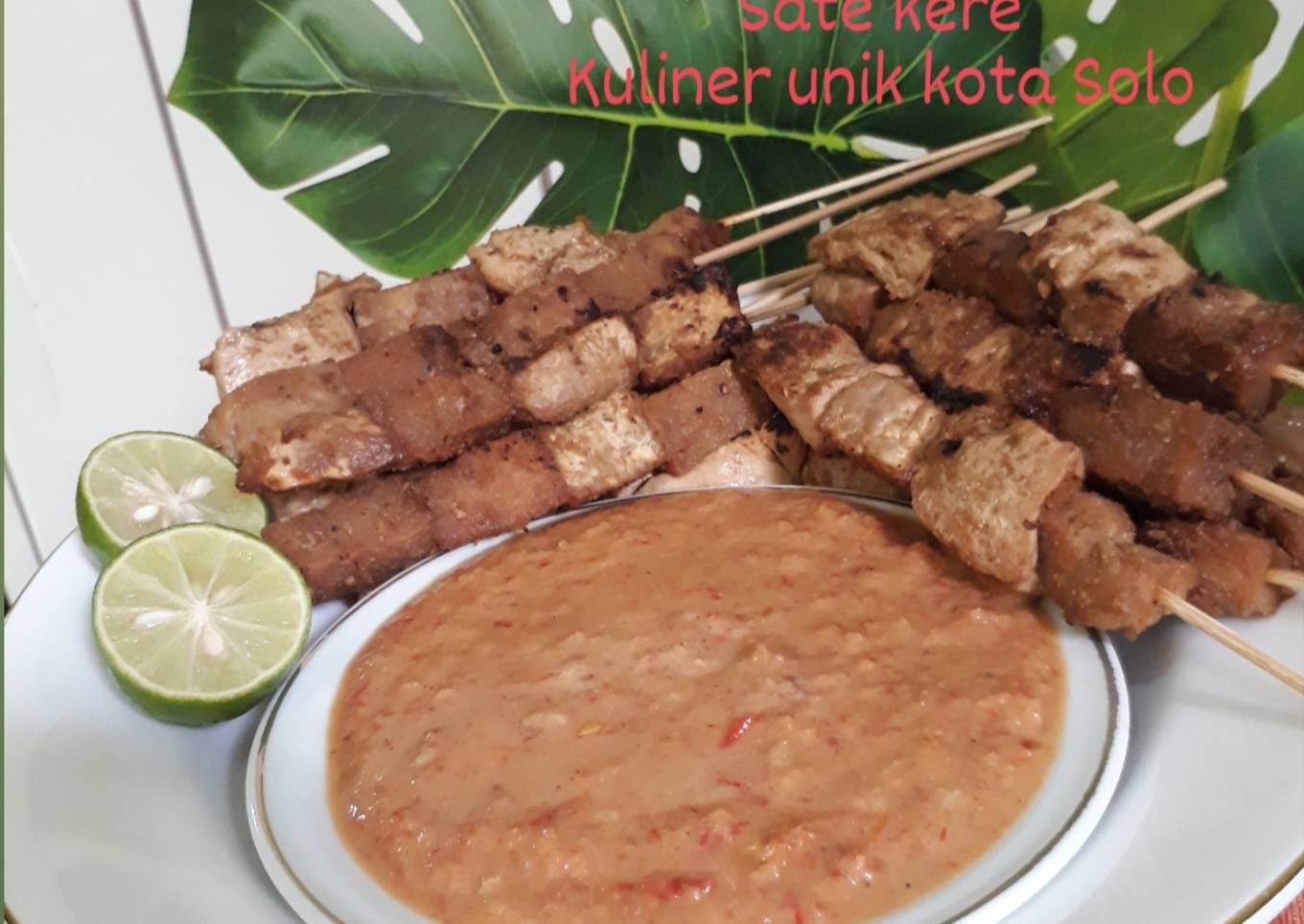 Sate kere dari bahan tempe gembus dan tahu