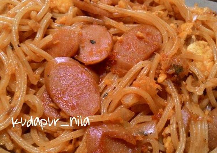 Resep sosis masak spageti la fonte oleh Nila puspita - Cookpad