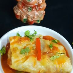 Cabbage Roll in Red Gravy A picture of Cabbage Roll in Red Gravy.