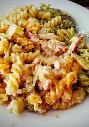 Una foto de Espirales a la Carbonara