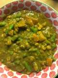 Chickpea, squash and green bean curry - vegan