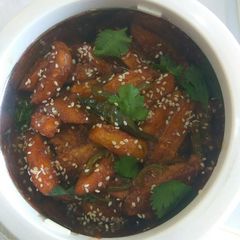 A picture of Honey chilli potato.