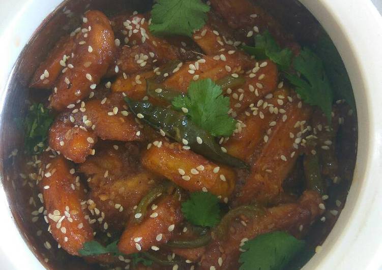 Honey chilli potato