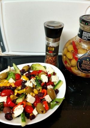 A picture of My All Sort Greek and Surprise Salad.