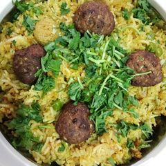 A picture of Kofta pulav.