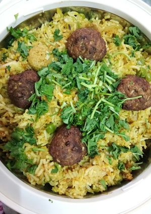 A picture of Kofta pulav.