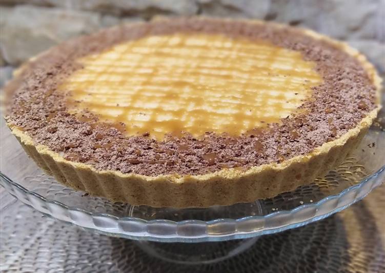 Recette tarte au banane et caramel sans cuisson"