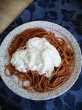 Spaghettoni 'nduja e stracciatella
