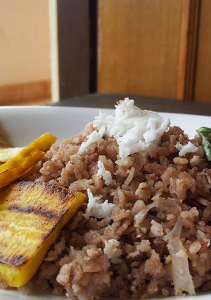 A picture of Aval /Beatan Rice / Rice Flakes Upma.