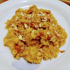 A picture of Halwa leftover ghee residue.