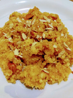 A picture of Halwa leftover ghee residue.