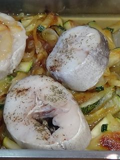 Una foto de Merluza al horno