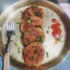 A picture of Vegetable with Poha Cutlet.