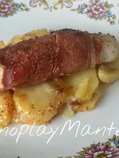 Una foto de Merluza con jamón y miel en GME, F y G y tradicional