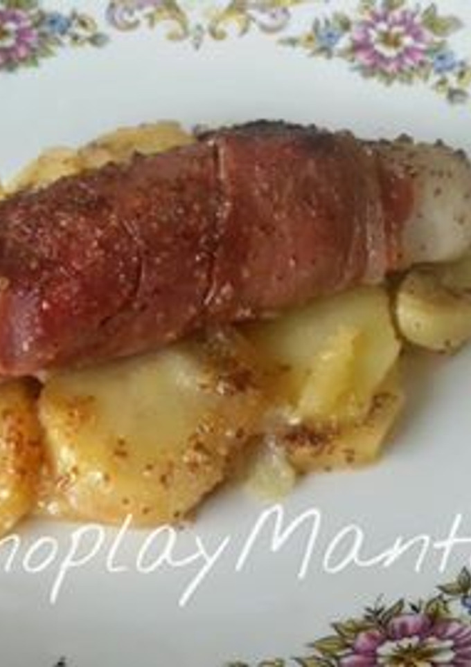 Una foto de Merluza con jamón y miel en GME, F y G y tradicional