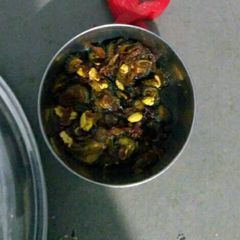 A picture of Fried karele-khatte meethe.