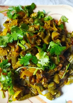 A picture of Masala bhindi.