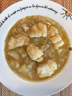 Una foto de Porrusalda de bacalao