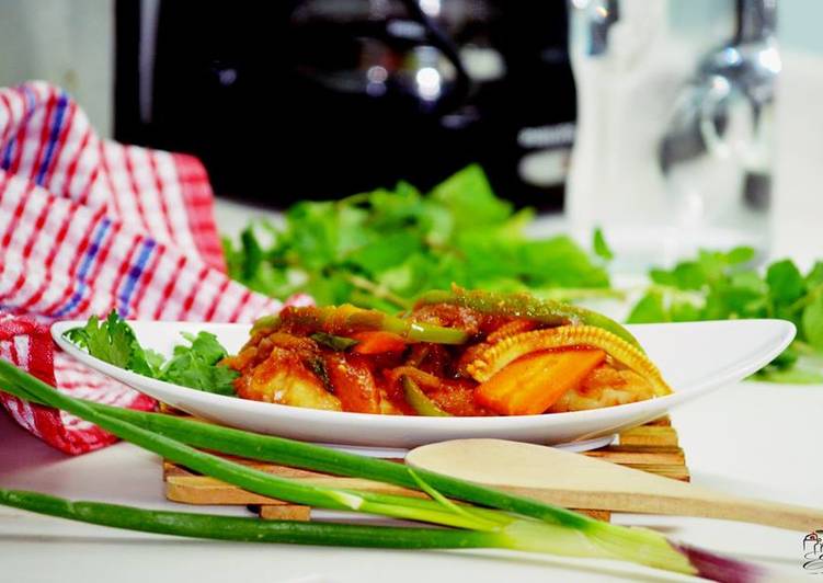Ikan Asam Manis Spicy mix Sayuran