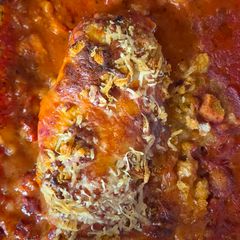 A picture of Crispy Crouton‑Crusted Chicken Parmesan (Single‑Serve).