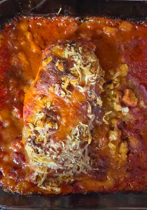 A picture of Crispy Crouton‑Crusted Chicken Parmesan (Single‑Serve).