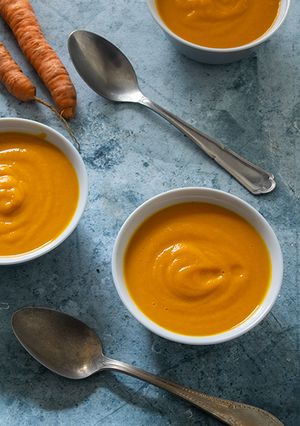 Une photo de Velouté de carottes au miso blanc