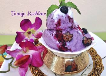 Fresh, Making Recipe Blueberry ice cream Delicious Nutritious