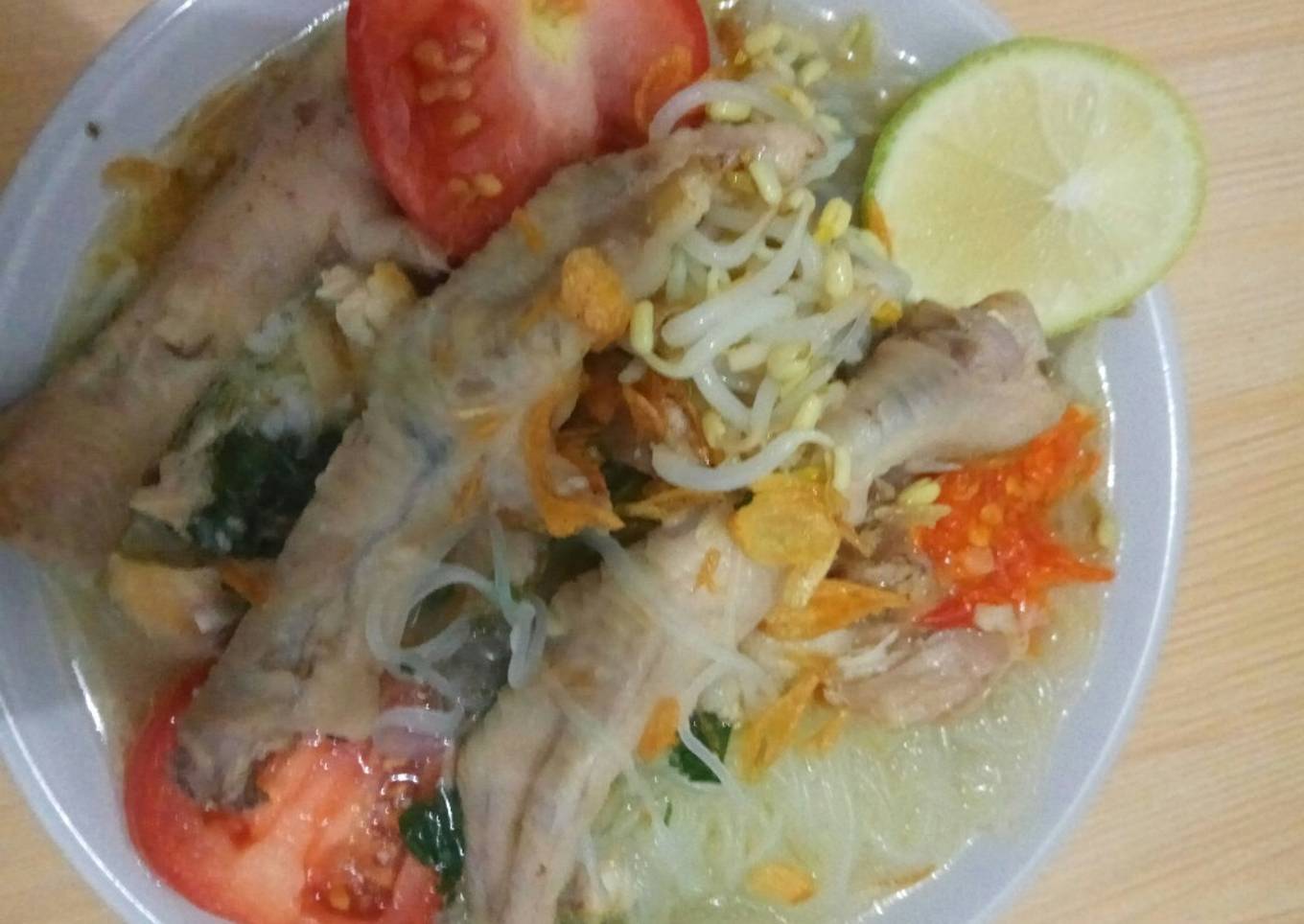 Soto ceker ayam bening, ala soto Semarang