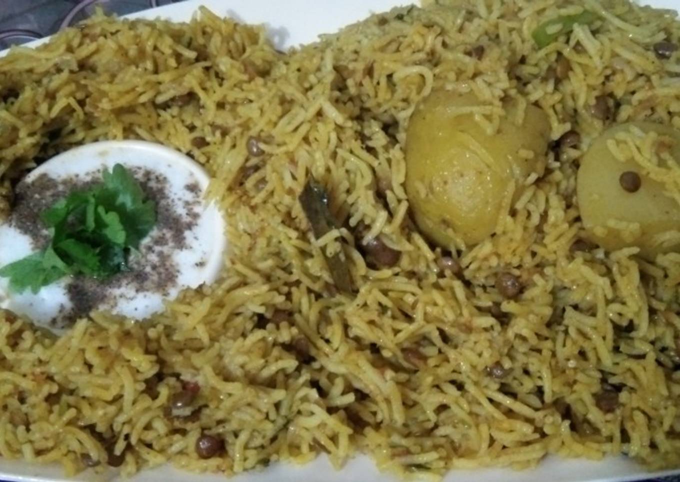Saabit moong dal pulao