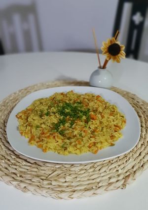 Una foto de Arroz con verduras (no es Risotto)