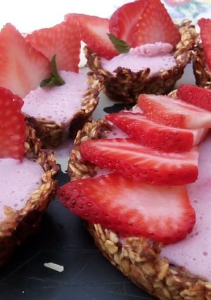 Una foto de Tarteletas Saludables de Frutilla