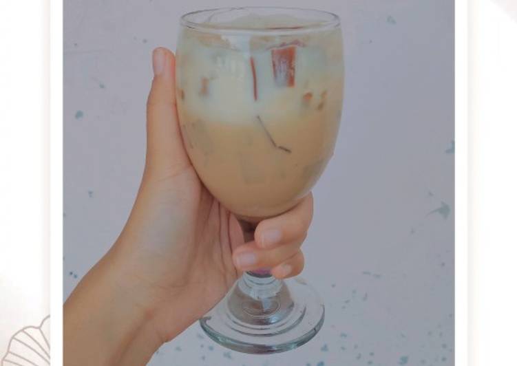 Langkah Mudah untuk Membuat Es kopi susu jelly yang Enak Banget