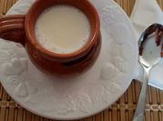 Una foto de atole de vainilla