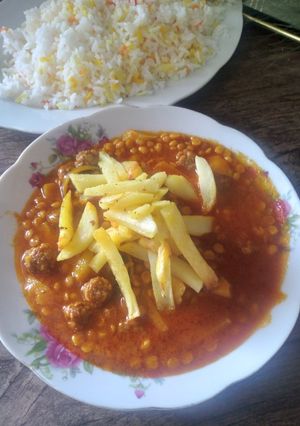 عکسی از دستور قیمه با کوفته قلقلی