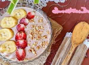 Foto resep Smoothies Bowl - Strawberry Banana