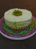 Cheesecake salata con feta e piselli