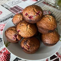 A picture of Red currant muffins.
