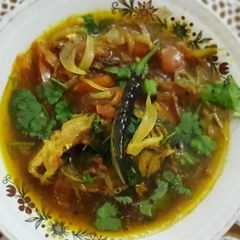 A picture of Hilsa haldi pani.