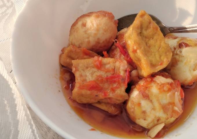 Telur Tahu Masak Sambal Bawang