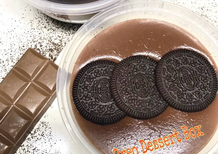 Cara menyajikan Oreo Dessert Box , Lezat