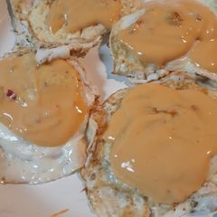 A picture of Eggs with Dip.
