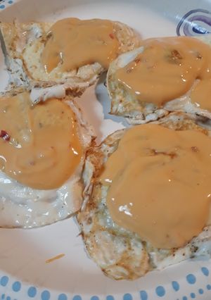 A picture of Eggs with Dip.
