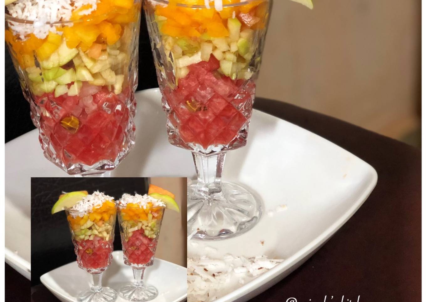 Fruit salad🍉🥥🍎🍍
