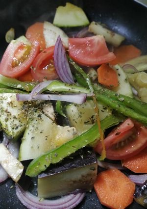 Una foto de Vegetales parrillados